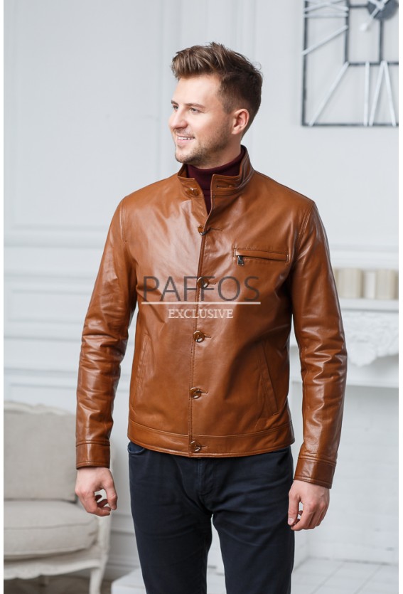 Строгая коричневая куртка для мужчин