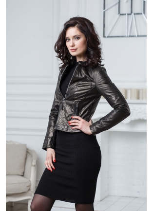 Женская черная куртка Весна-Осень