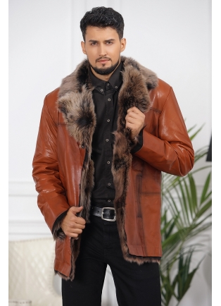 Куртка мужская кожаная Зима 2020