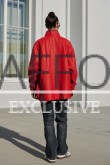 Куртка красная яркая из кожи Итальянская коллекция