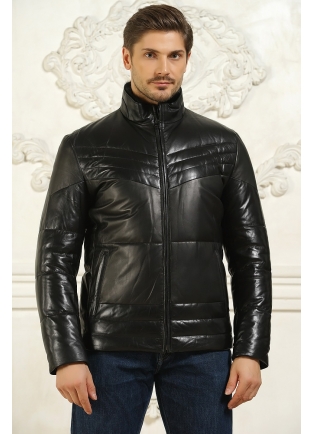 Классическая мужская черная зимняя куртка