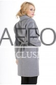 Модное женское пальто серого цвета MaxMara
