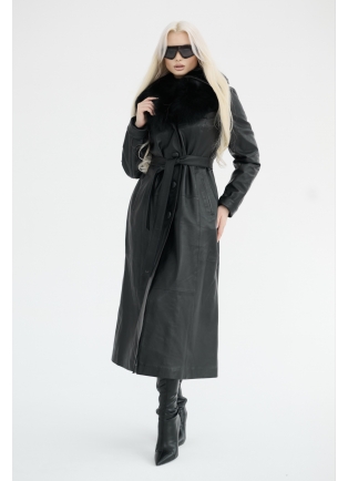 Модное женское пальто с мехом