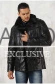 Классическая мужская зимняя куртка черного цвета