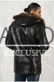 Черная удлиненная зимняя куртка