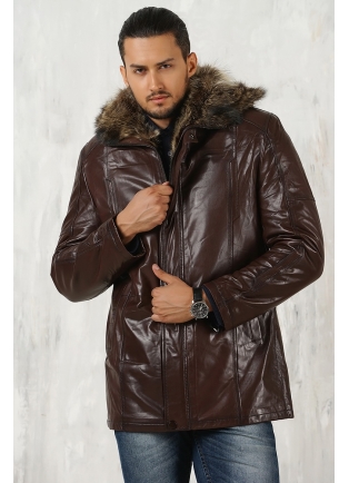 Удлиненная мужская зимняя куртка
