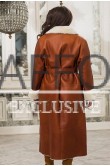 Длинная женская дубленка из тоскана Итальянская коллекция